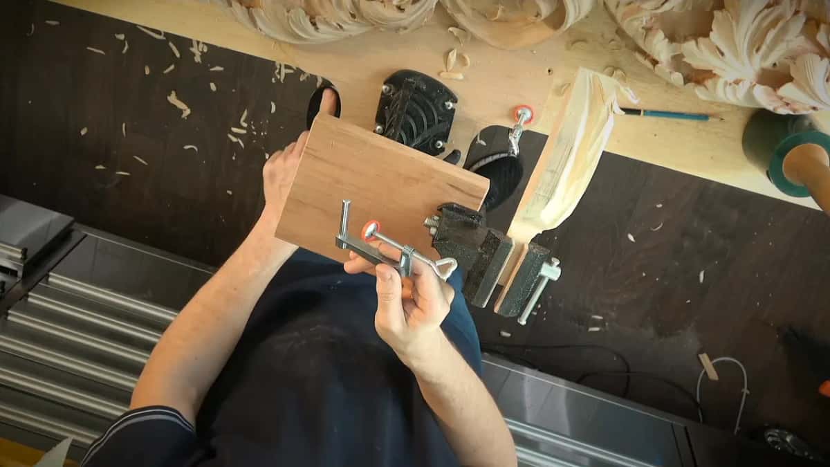 A small clamp in hand