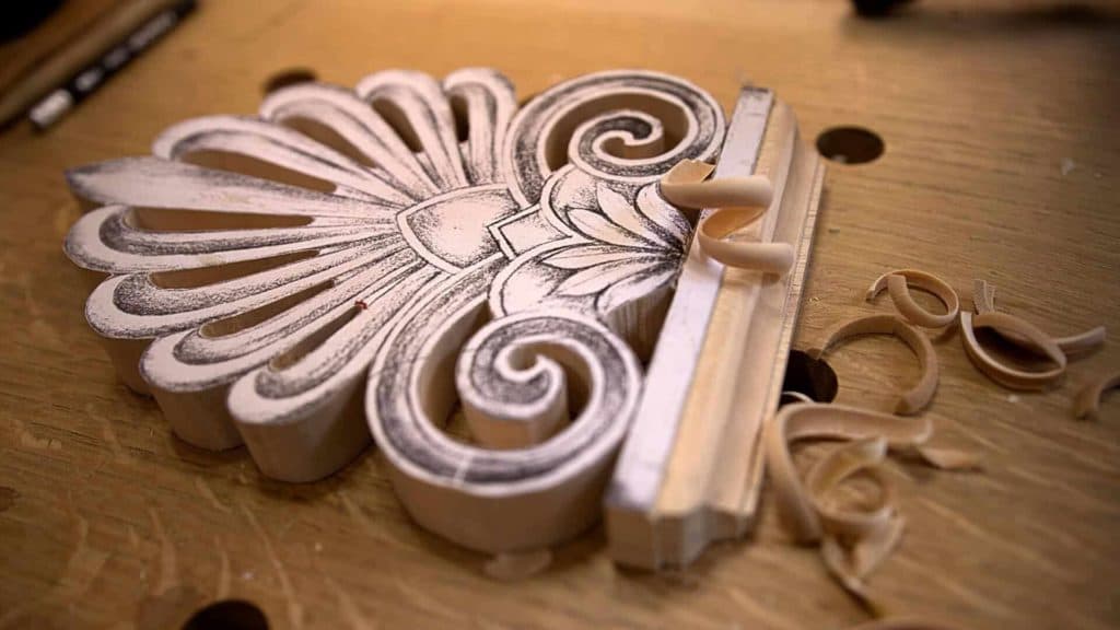 Carving Greek Acroterion 1
