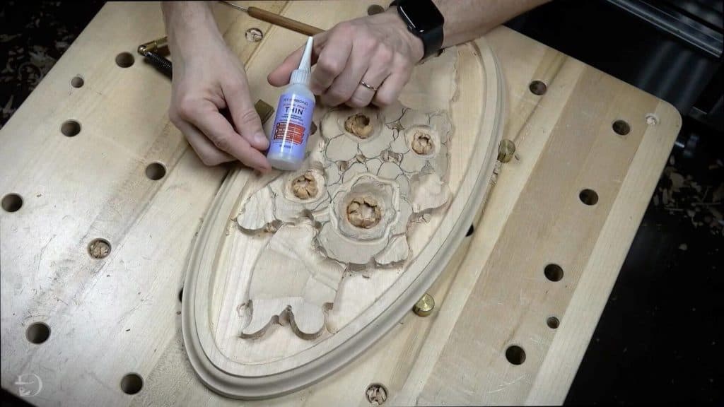 Stabilizing Fragile part of a Carving