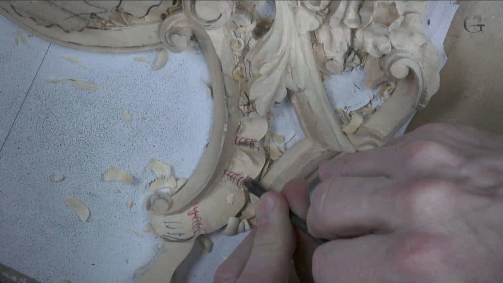Carving Floral and Molding for the Panel 9