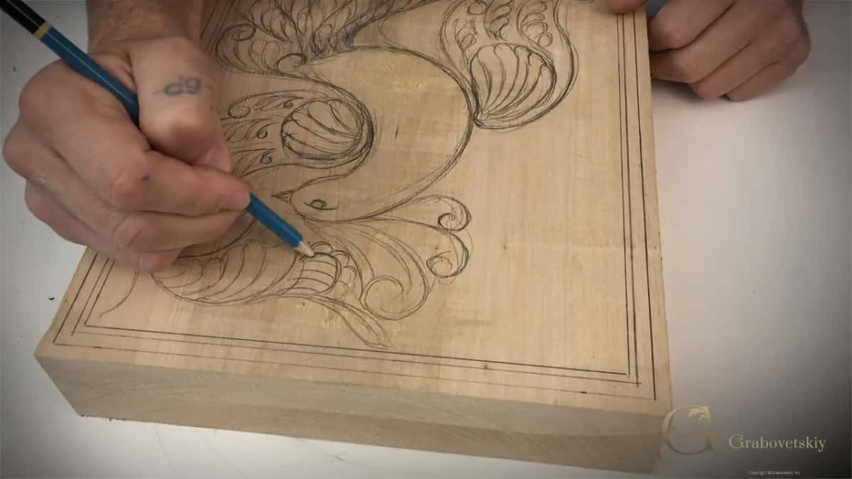 Thick edge of the board in view