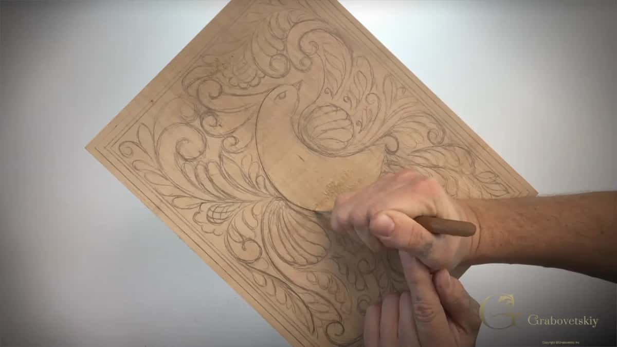 Fist grip braced at the lower outline of the body