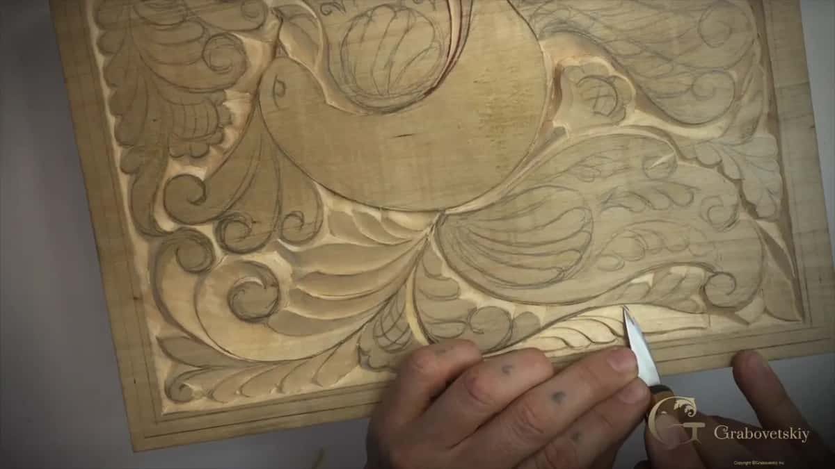 Both hands at the lower edge