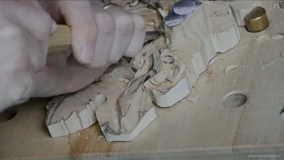 Fist gripping a pale handle