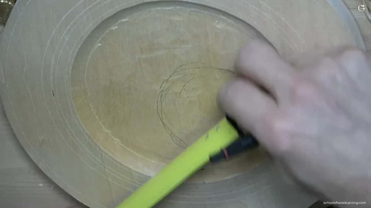 Tape measure over the sketch.