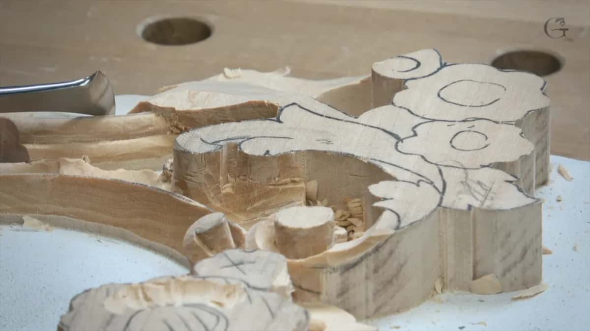 Low side view of tall roughed blocks and pencil flowers