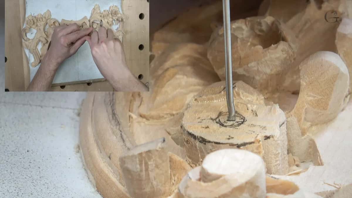 Thin tool upright in the circle