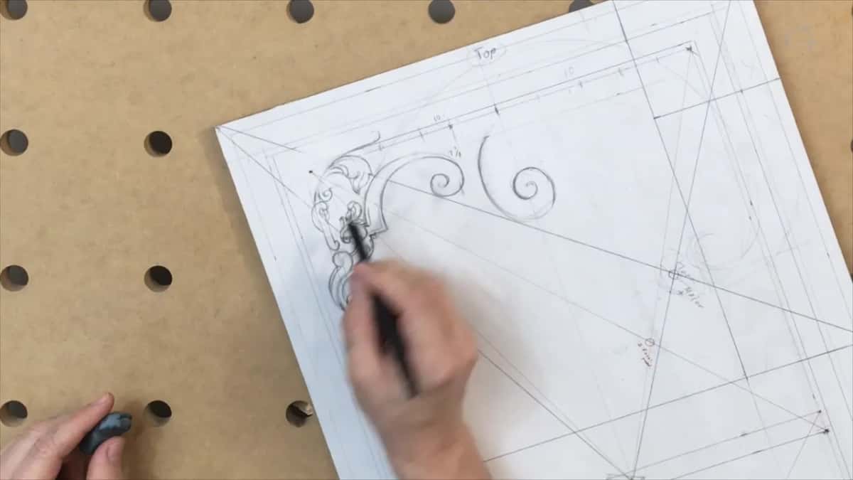 Fast pencil at the corner leaves, an eraser waiting in the left hand