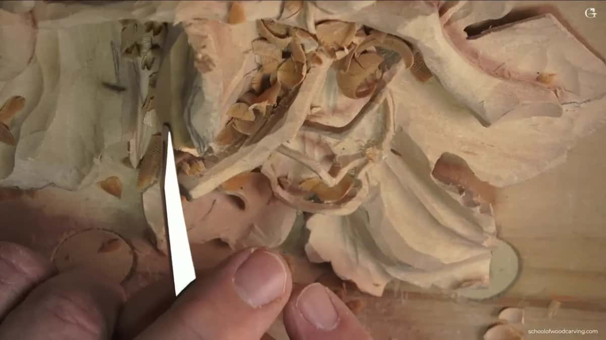 Bright steel between finger and thumb