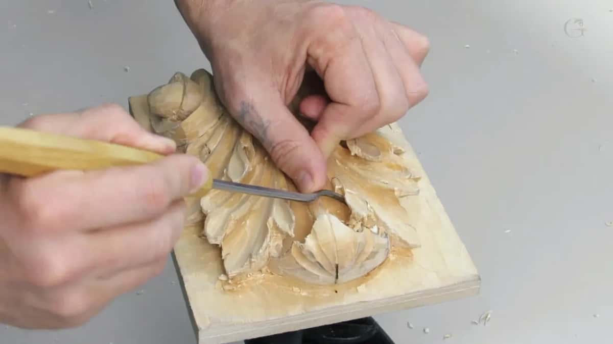 Finger pressed on the steel of a bent tool