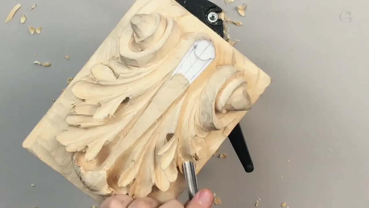 Hand at the bottom edge