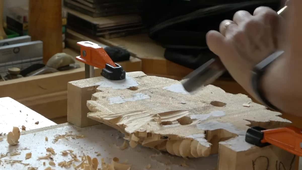 Holes in the back, gouge beside them