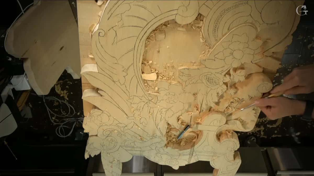 The whole panel from overhead.