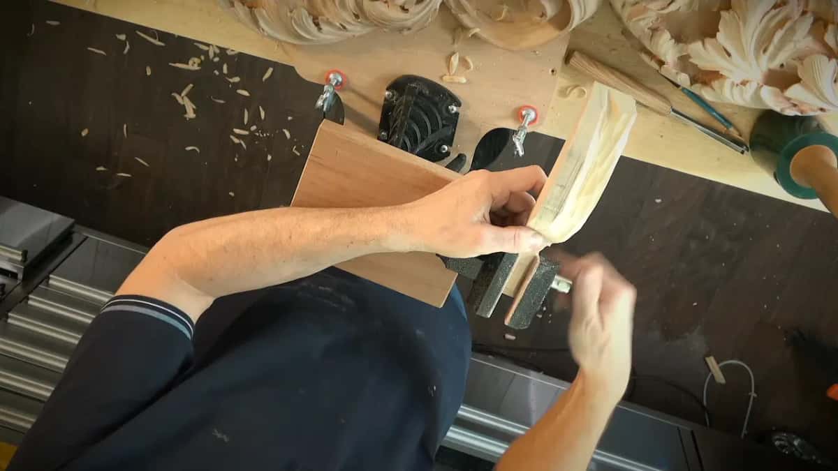 Working the clamped piece from above