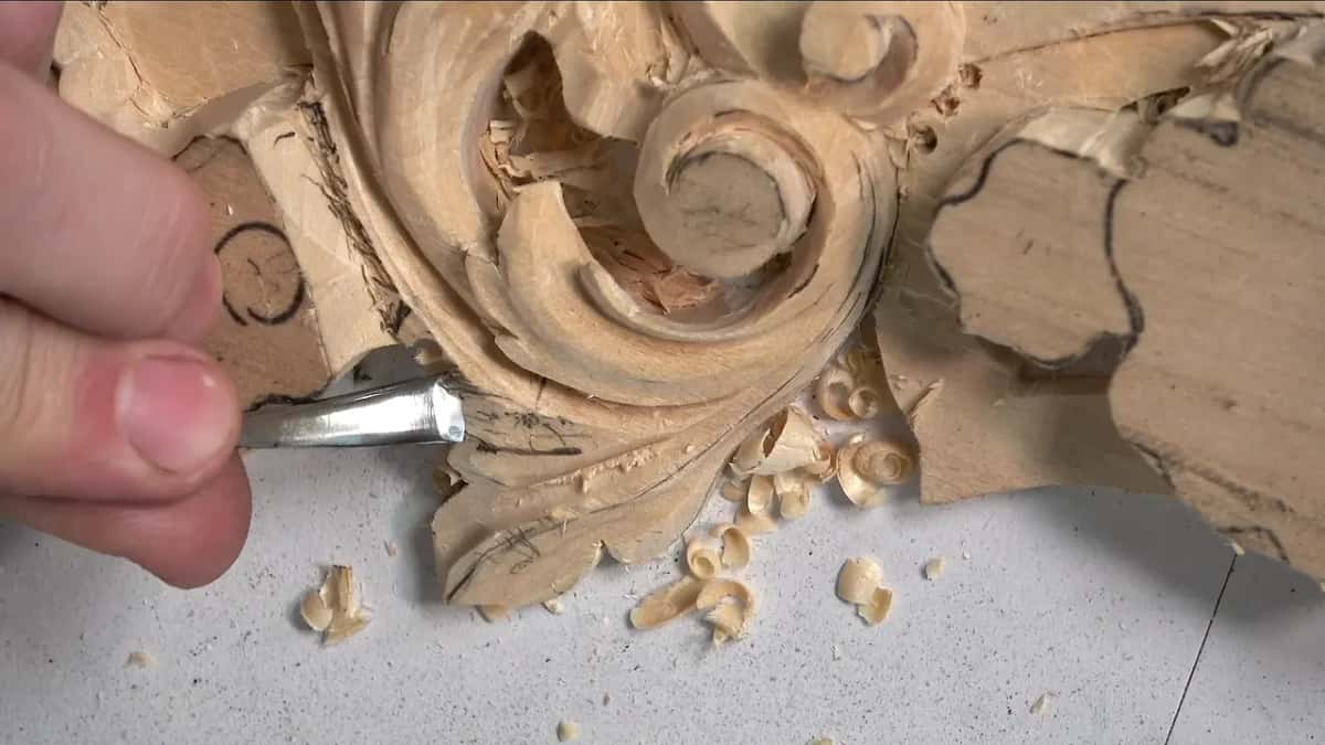 Bent blade under his thumb