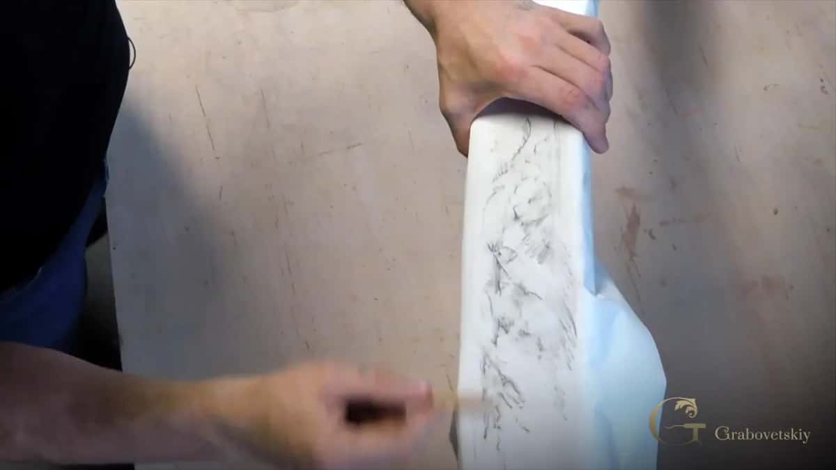 Pencil rubbing under way