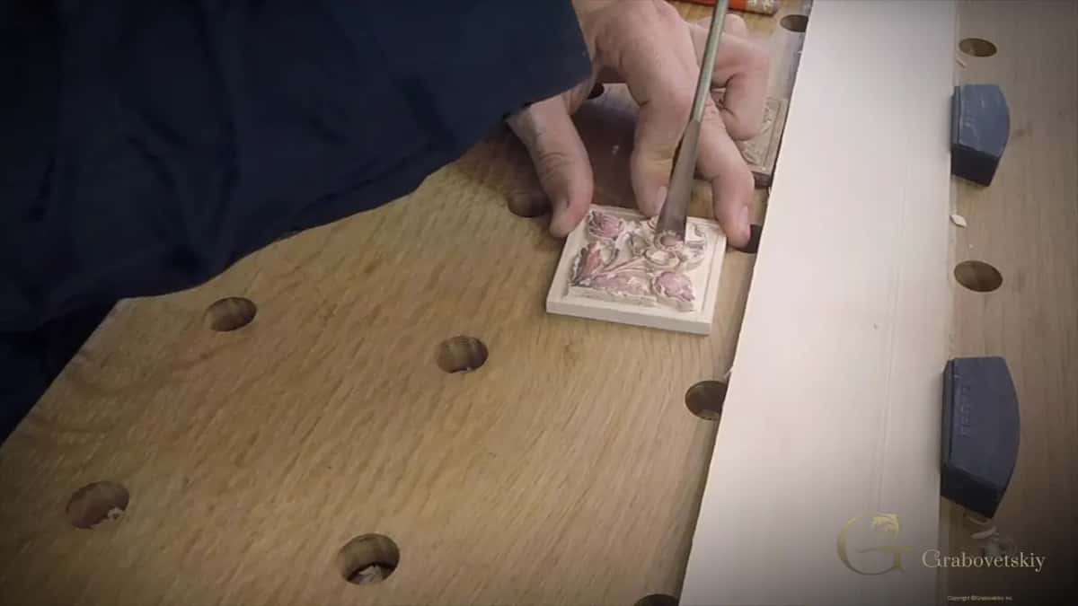 Hand on a gouge Hand on a gouge